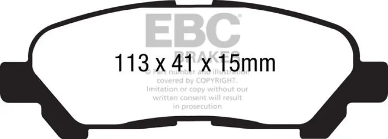 Ebc Ultimax2 Rear Brake Pads – Designed For 2009–2013 Toyota Highlander 2.7L (2Wd/4Wd) 1