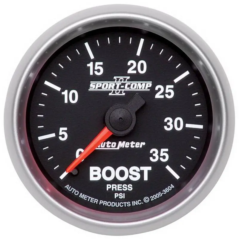 Autometer Sport-Comp Ii Mechanical Boost Gauge – 52Mm, 0–35 Psi 1