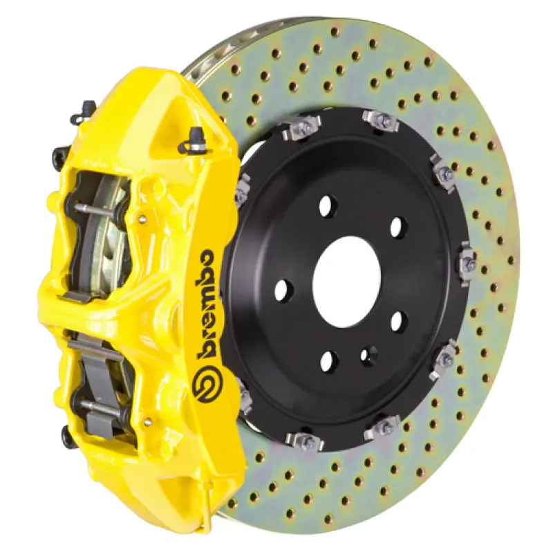Brembo Gt Big Brake Kit For Mercedes-Amg A45 (2014–2018) – Front, 380X34Mm Drilled Two-Piece Rotors, Yellow Calipers 1