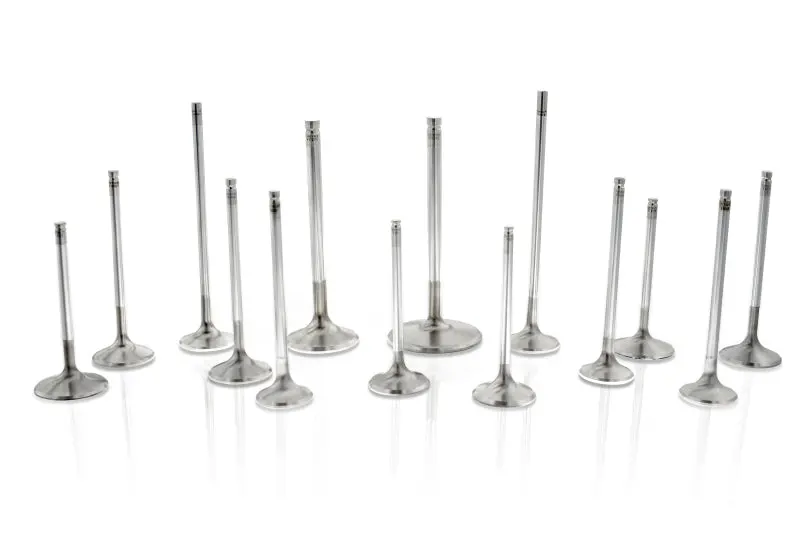 Ferrea High-Performance Hollow Exhaust Valves — 1.625" Stem, 5/16" Diameter, 14° Seat, +0.100" Oversize (Set Of 8) 1