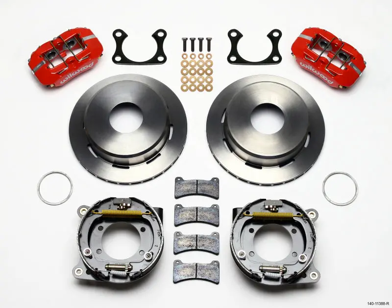 Wilwood Dynapro Low-Profile Parking Brake Kit – 11-Inch Rotor, Red Calipers, 2.36-Inch Offset For Big Ford Axles 1
