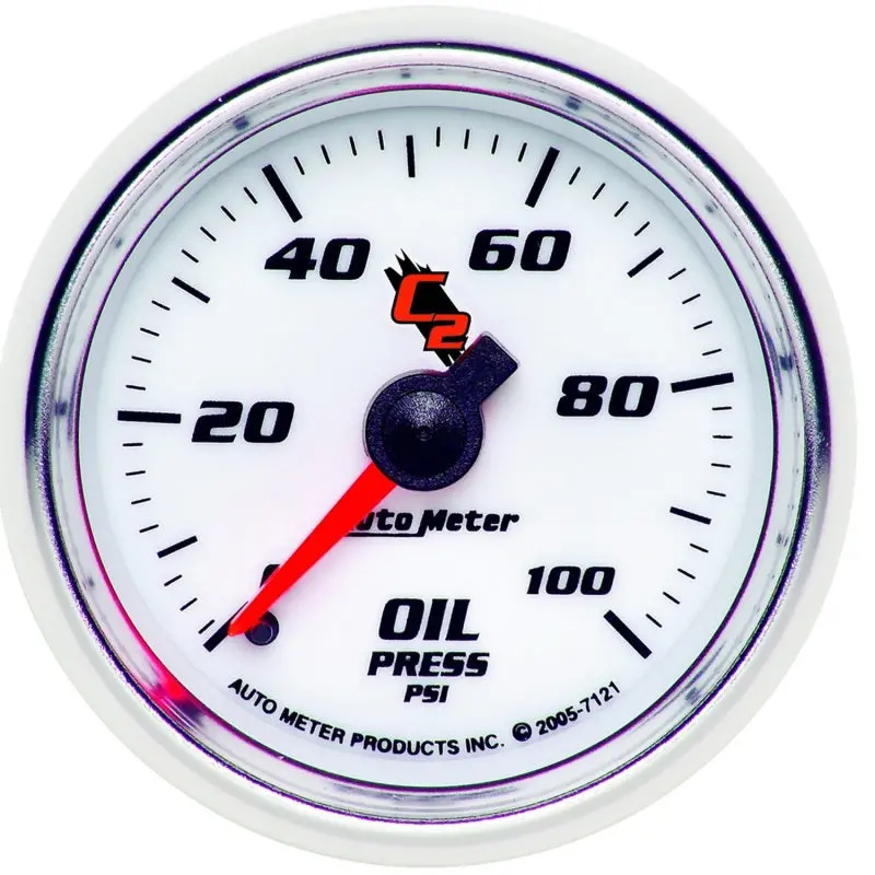 Autometer C2 52Mm Mechanical 0-100 Psi Oil Pressure Gauge 1