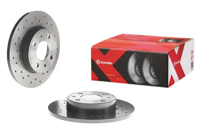 Brembo Premium Cross-Drilled & Uv-Coated Rear Brake Rotor For 1993 Mercedes-Benz 300Te And 1996–1997 C36 Amg 1