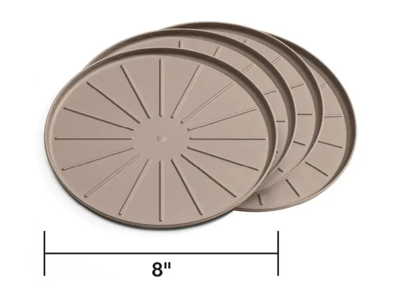 Weathertech Home Surface Protectors – 8-Inch Round Floor Guards (Set Of 4), Terracotta Color 1