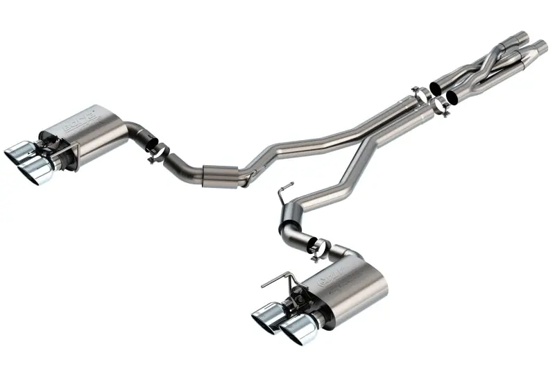 Borla Atak Cat-Back Exhaust System For 2020 Ford Mustang Shelby Gt500 – 5.2L Supercharged, 3-Inch Diameter, Chrome Tips 1