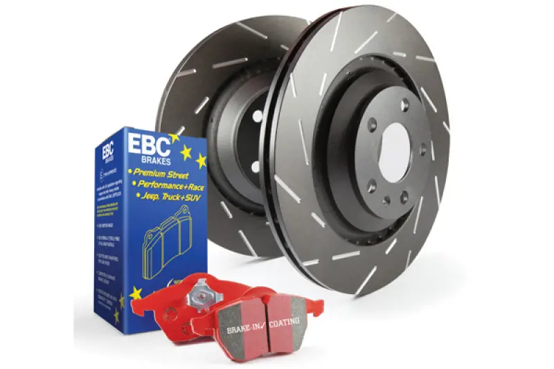 Ebc Redstuff High-Performance Street Brake Pad & Usr Drilled Rotor Kit 1