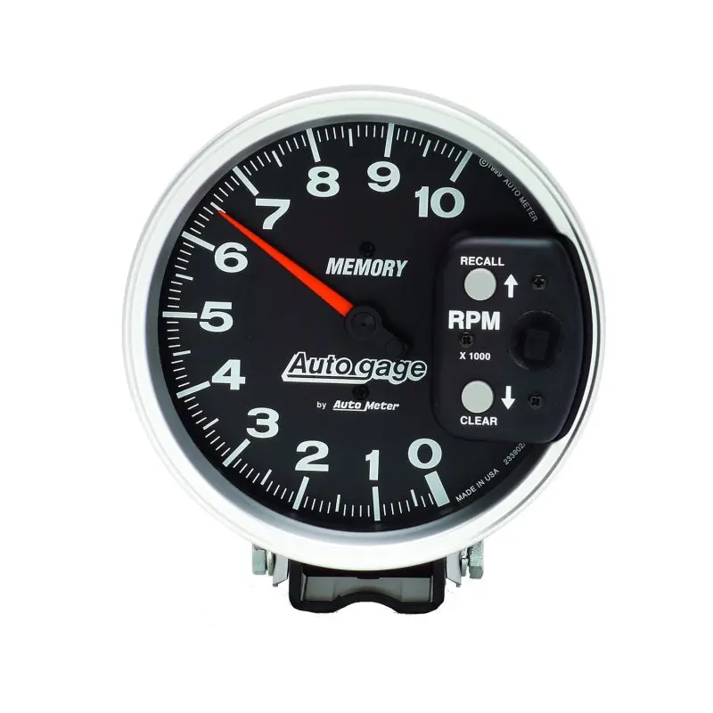 Autometer 5-Inch Black Pedestal Mount Tachometer With Peak Memory – 10,000 Rpm Range 1