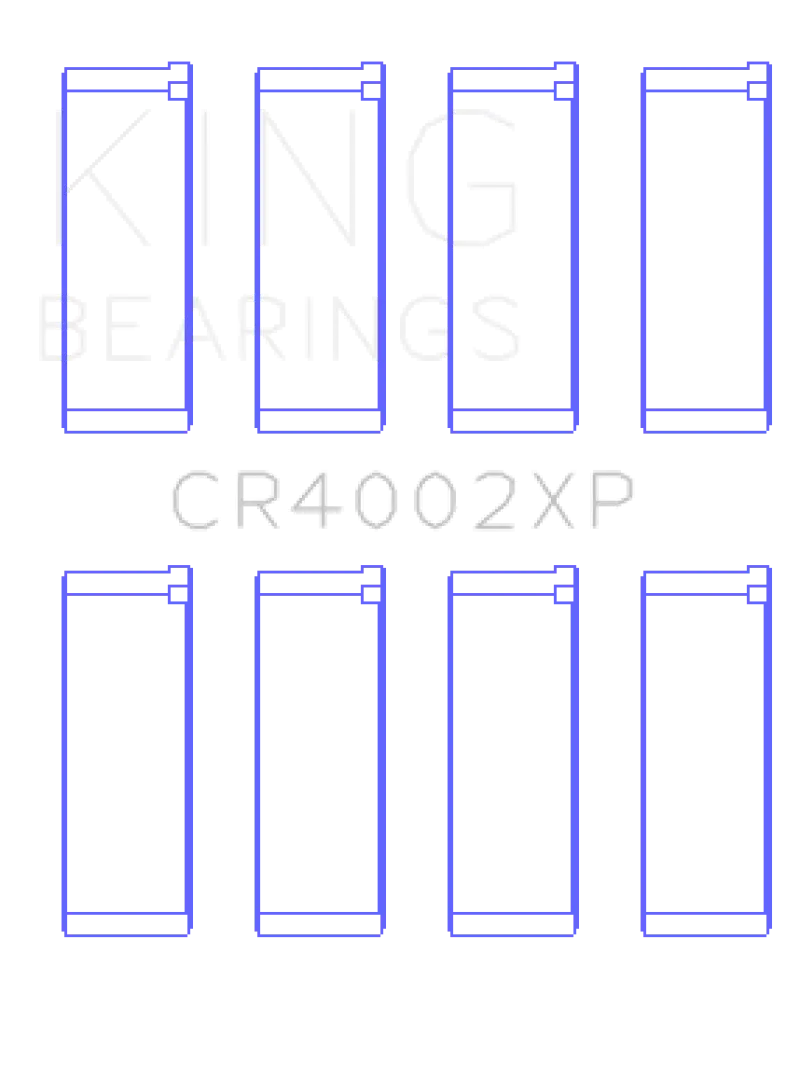 King Xp Tri-Metal Connecting Rod Bearing Set – For Mazda B6/B6-T 1.6–1.8L Engines, Stdx Size, 4-Piece Kit 1