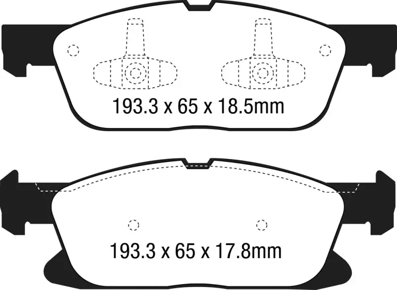 Ebc Ultimax2 Front Brake Pads For 2015+ Ford Edge 2.0L Turbo Fwd – High-Performance Ceramic Compound 1
