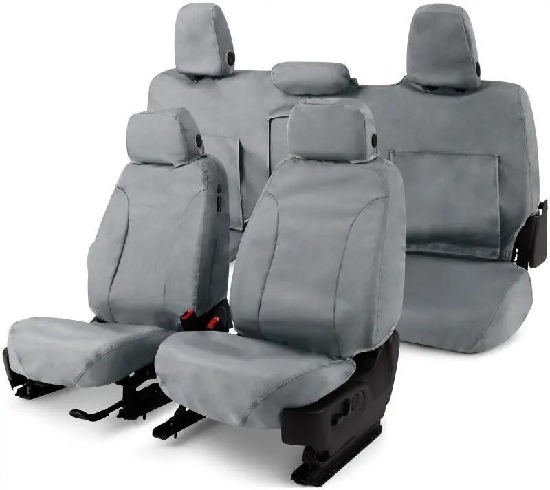 Covercraft Waterproof Polyester Front Seat Covers For 2017–2022 Gmc Acadia – Custom Fit, Grey 1