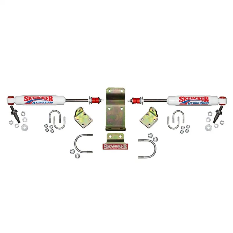 Skyjacker Dual Steering Damper Kit – White Finish For 2018 Jeep Wrangler Jl 1