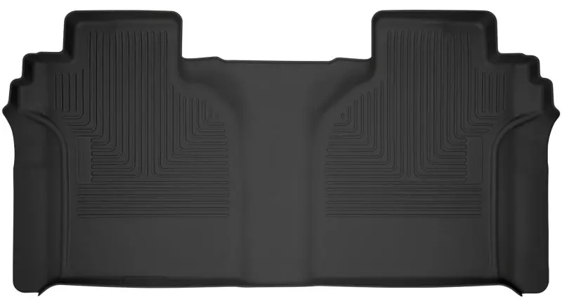 Husky Liners X-Act Contour Floor Liners For 2019–2023 Chevy Silverado 1500 Crew Cab – Full-Coverage Second-Row Black Mats 1