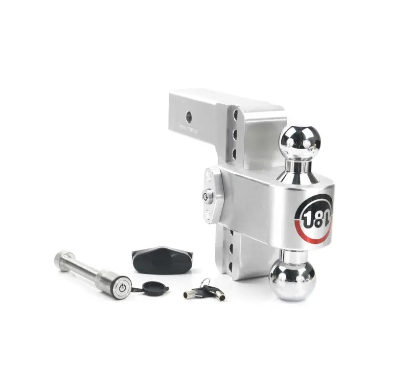 Weigh Safe 180 Series Aluminum Drop Hitch – 6-Inch Drop, 2.5-Inch Shank, 10,000-Lb Tow / 18,500-Lb Gtw Capacity With Ws05 Ball Mount 1