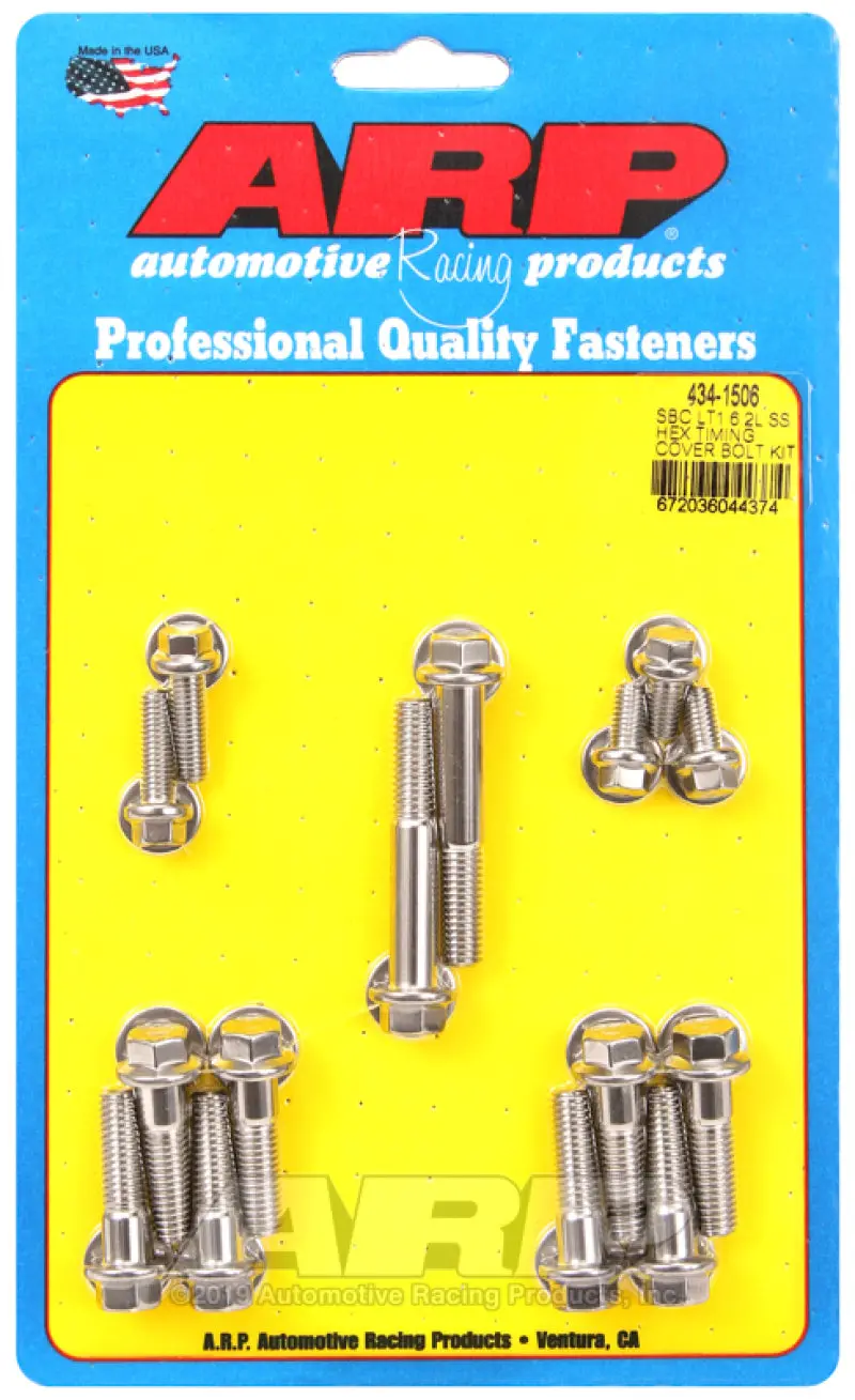 Arp Stainless Steel Timing Cover Bolt Kit For Gm Lt1 6.2L Engines 1