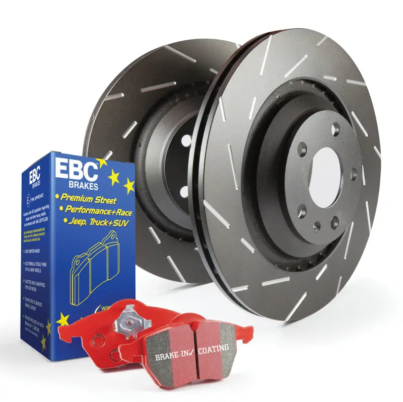 Ebc Redstuff High-Performance Street Brake Pad & Usr Drilled Rotor Kit 2