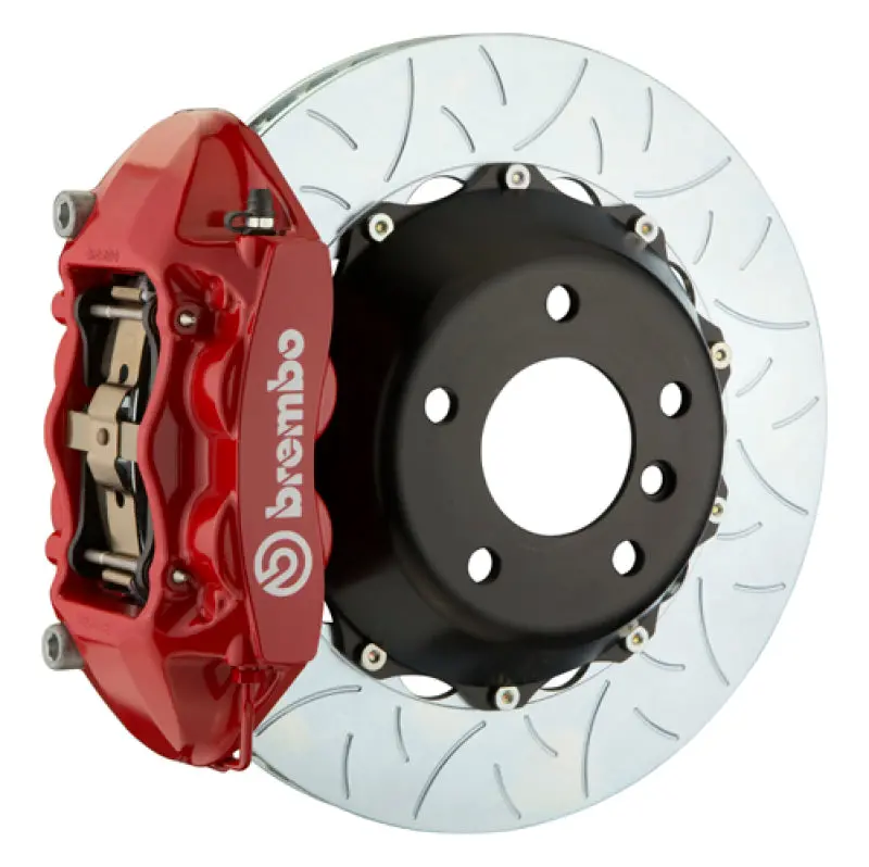 Brembo Gt Big Brake Kit For 1988–1991 Ferrari Testarossa – Rear Slotted Two-Piece Rotors (380X28Mm), 4-Piston Calipers, Type-3 Red Finish 1
