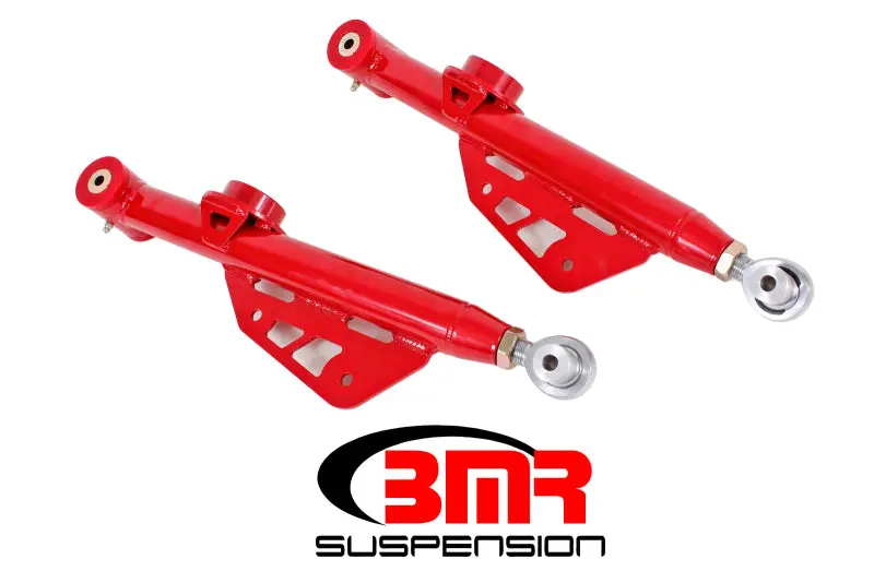 Bmr Adjustable Lower Control Arms For 1979–1998 Fox-Body Mustangs – Polyurethane Bushings, Red Finish 1