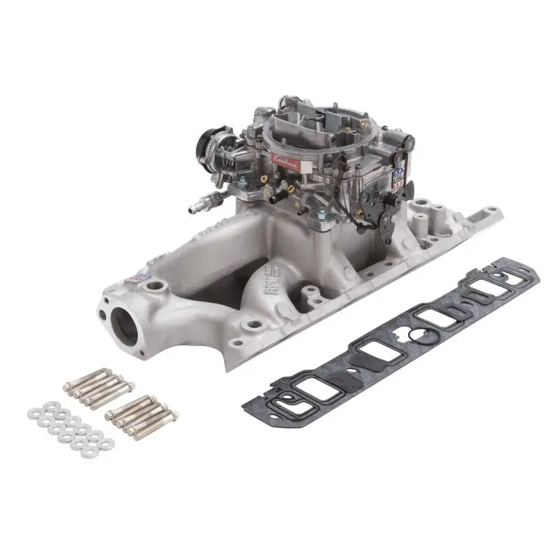 Edelbrock Performer Rpm Air-Gap Intake Manifold & Carburetor Kit – Natural Finish For Small-Block Ford 289/302 Engines 1