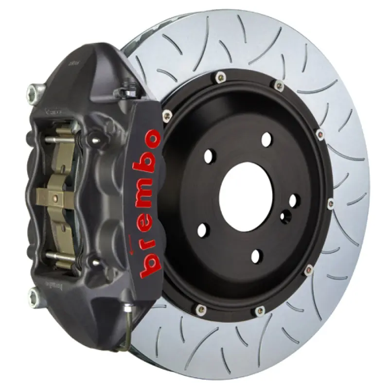 Brembo Gt Series Rear Big Brake Kit For 2006–2009 Porsche 997.1 Gt3 & Gt3 Rs – 380X28Mm Slotted Two-Piece Rotors, Black Calipers 1