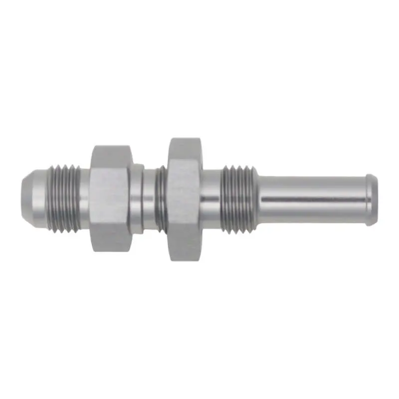 Deatschwerks 6An Male Flare To 3/8-Inch Straight Hose Barb Fitting – Titanium-Anodized 1