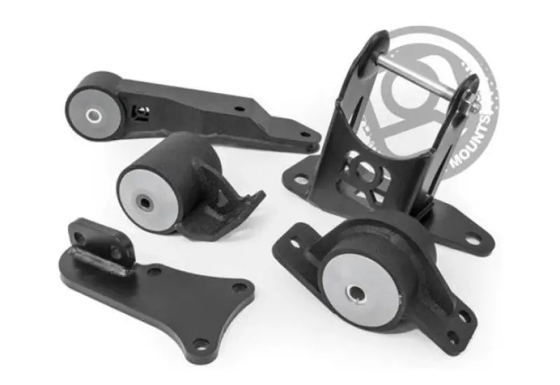 Innovative Motor Mounts For Honda K-Series Swap Into 2000–2007 Insight – Black Steel, 75A Bushings (K24/K20) 1