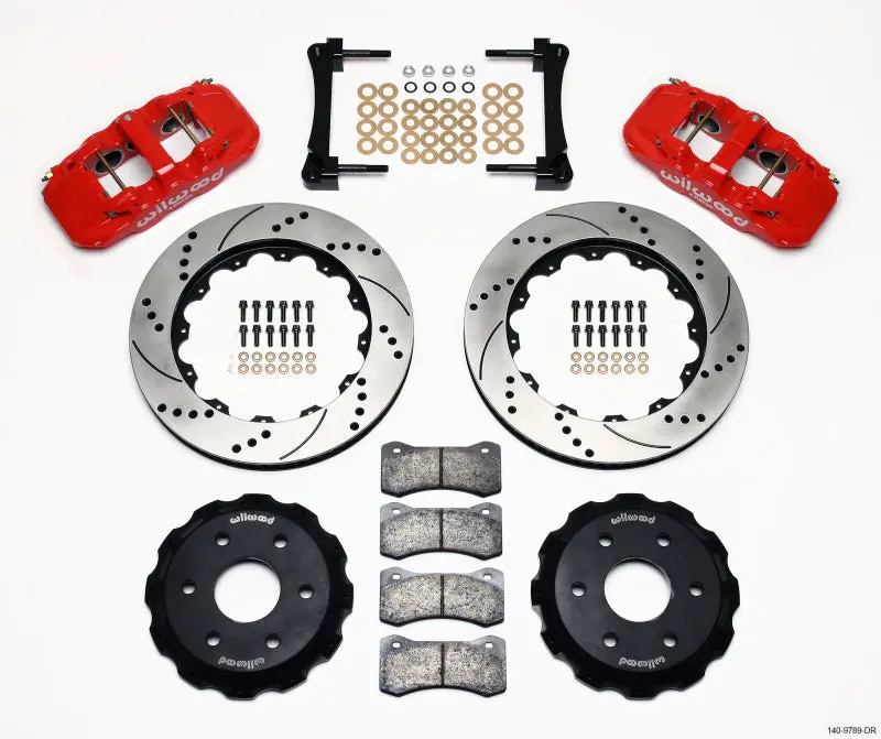Wilwood Aero6 Drilled Red Front Brake Kit For 1999–2014 Gm 1500 Trucks And Suvs – 14.25-Inch Rotors 1