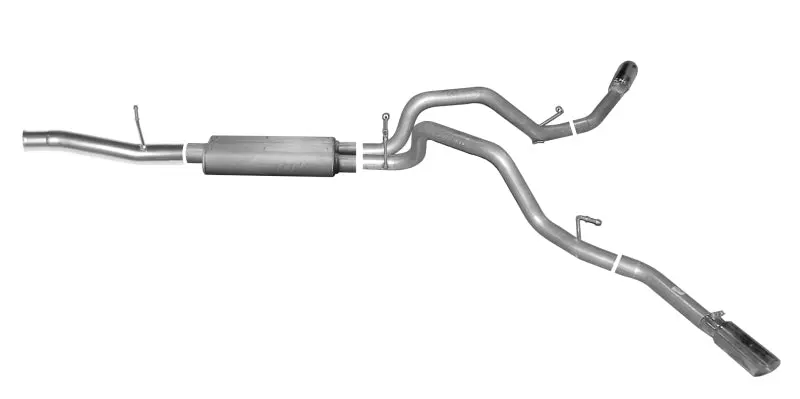 Gibson Cat-Back Dual Exhaust System – 3In/2.25In Aluminized Steel, Fits 2015–2018 Chevy Silverado 1500 Ls 5.3L 1