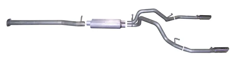 Gibson Aluminized Dual Split Cat-Back Exhaust For 2008–2009 Chevrolet Silverado 1500 Ls 4.8L 1