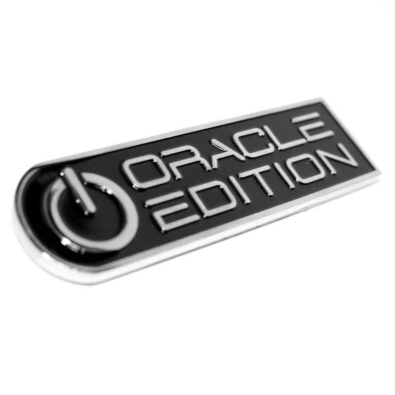 Oracle Edition Passenger-Side Badge – Dual-Tone Black And White Finish 1